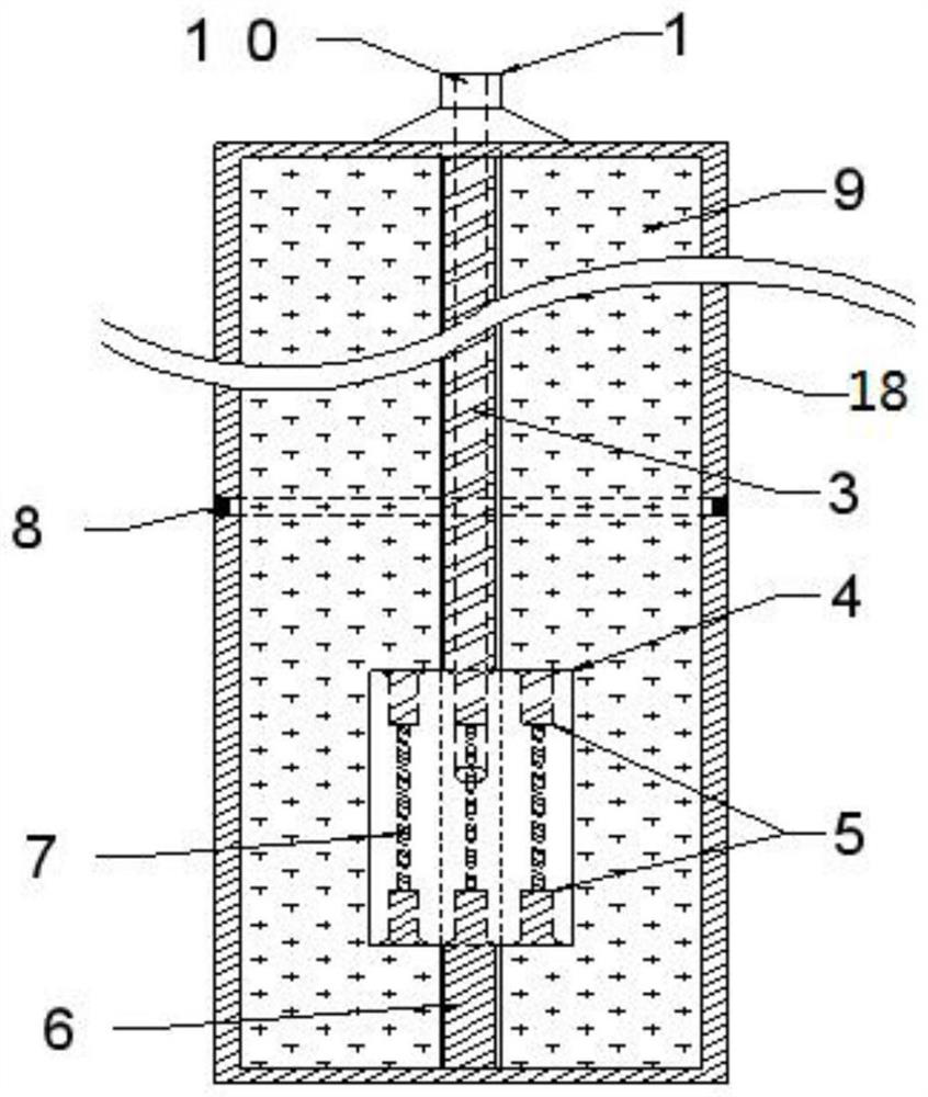 In-hole directional stone crushing device adopting high-voltage electric pulse and construction method thereof