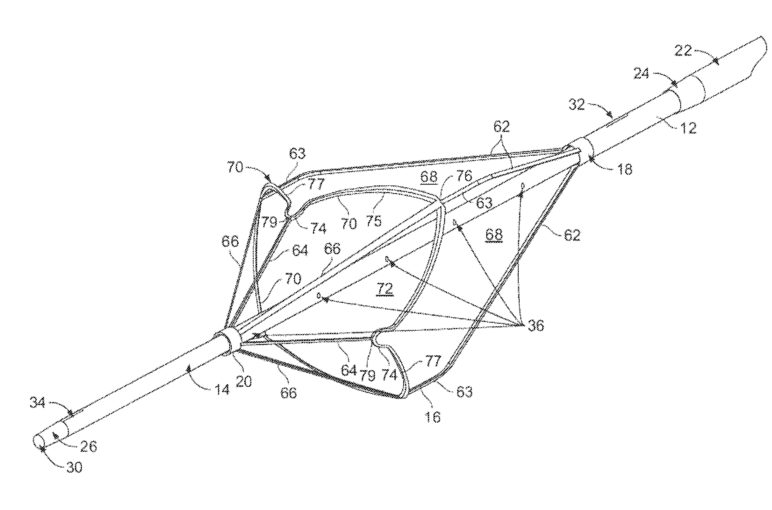 Covered filter catheter apparatus and method of using same