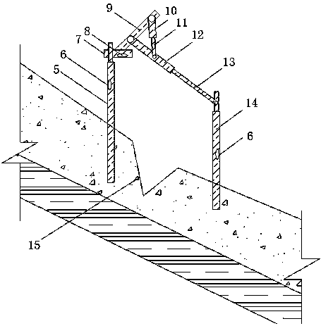 Crack opening two-direction deformation monitoring structure and measurement method