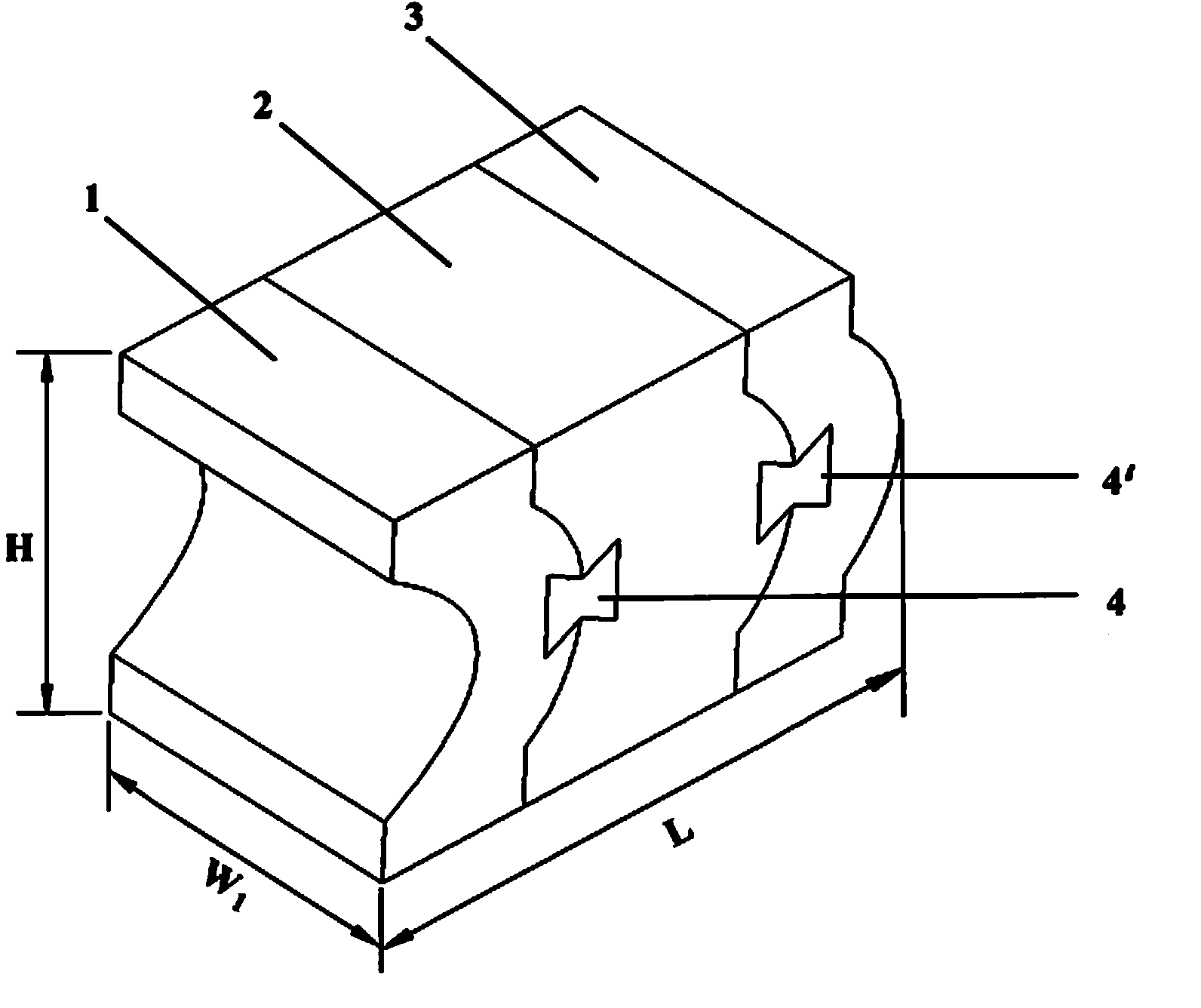 Combined metal solid armature for electromagnetic emission and manufacturing method thereof