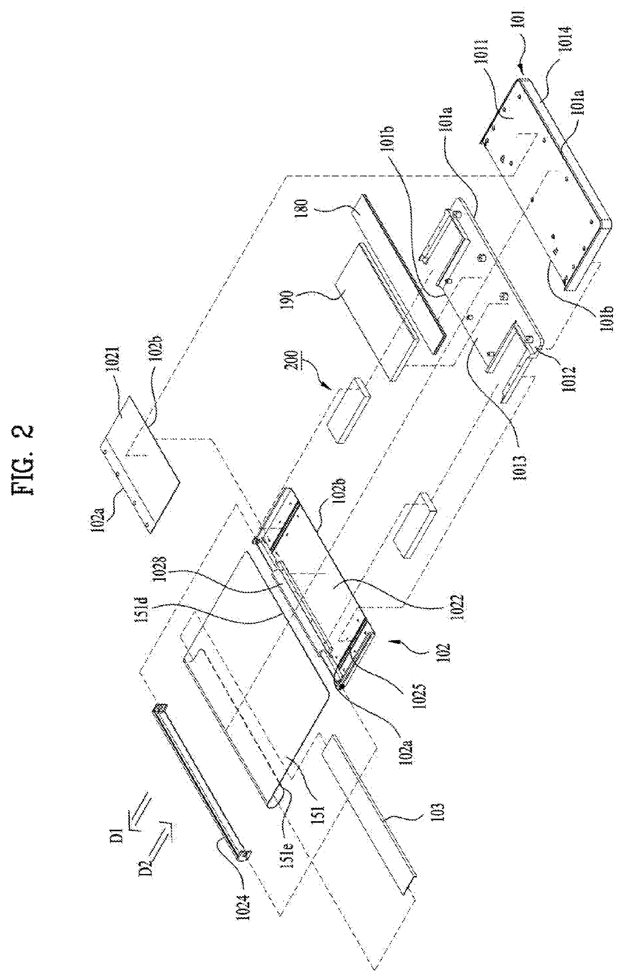 Mobile terminal including flexible display