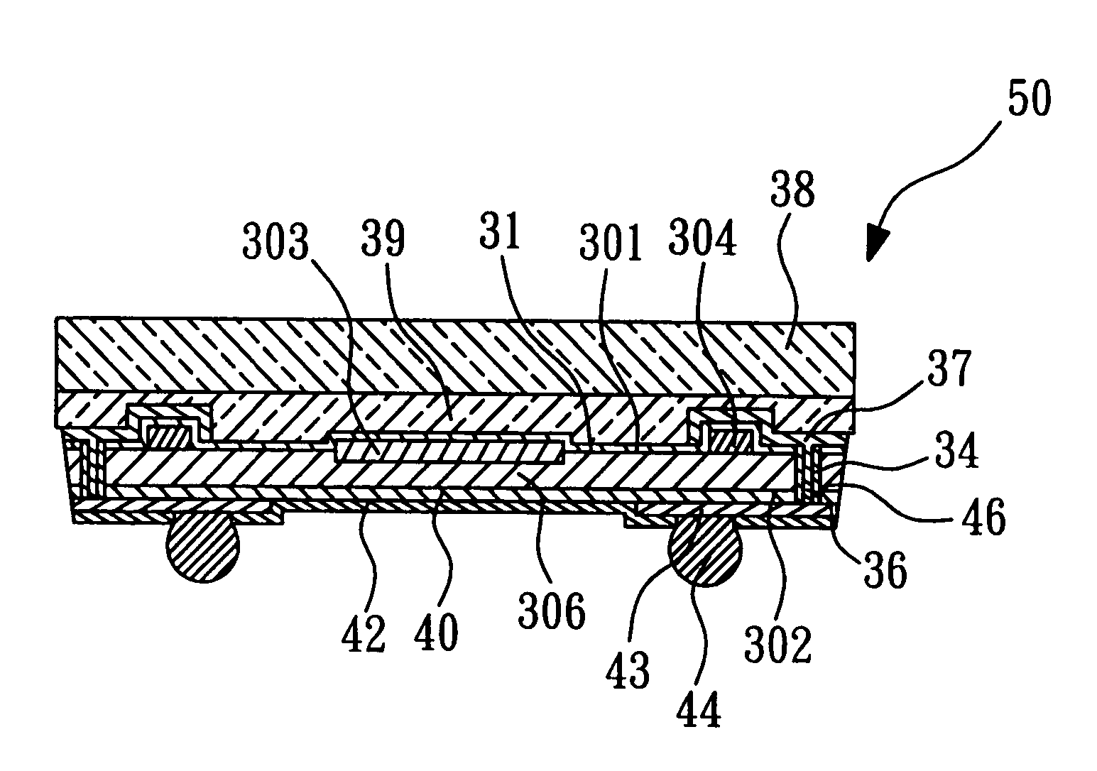 Semiconductor package having an optical device and a method of making the same