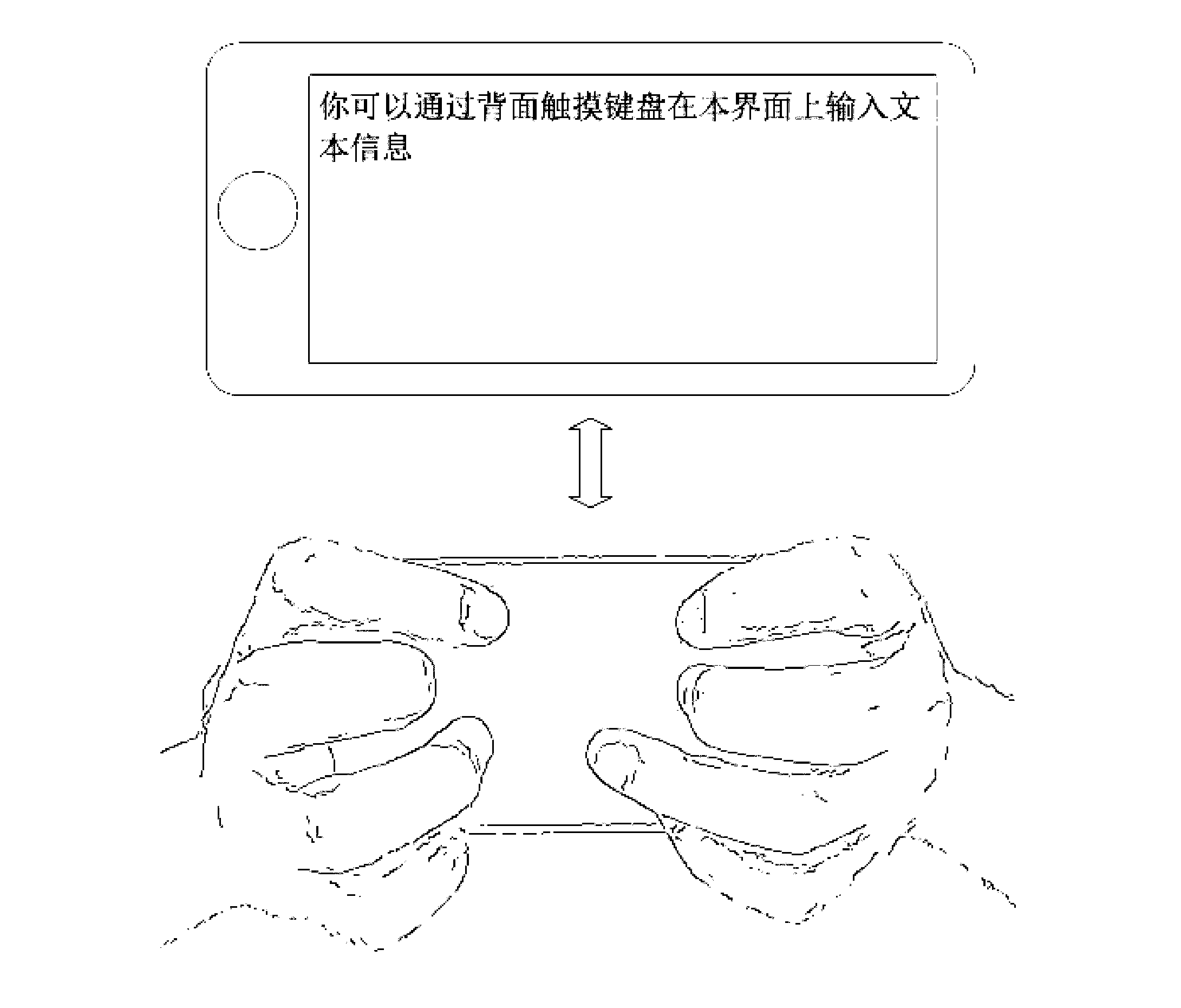 Touch keyboard, handheld mobile terminal and fast text type-in method
