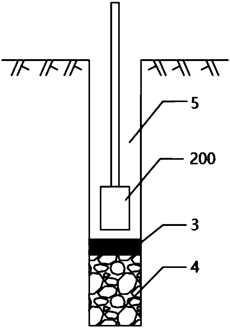 Structured cemented gravel pile and construction method thereof