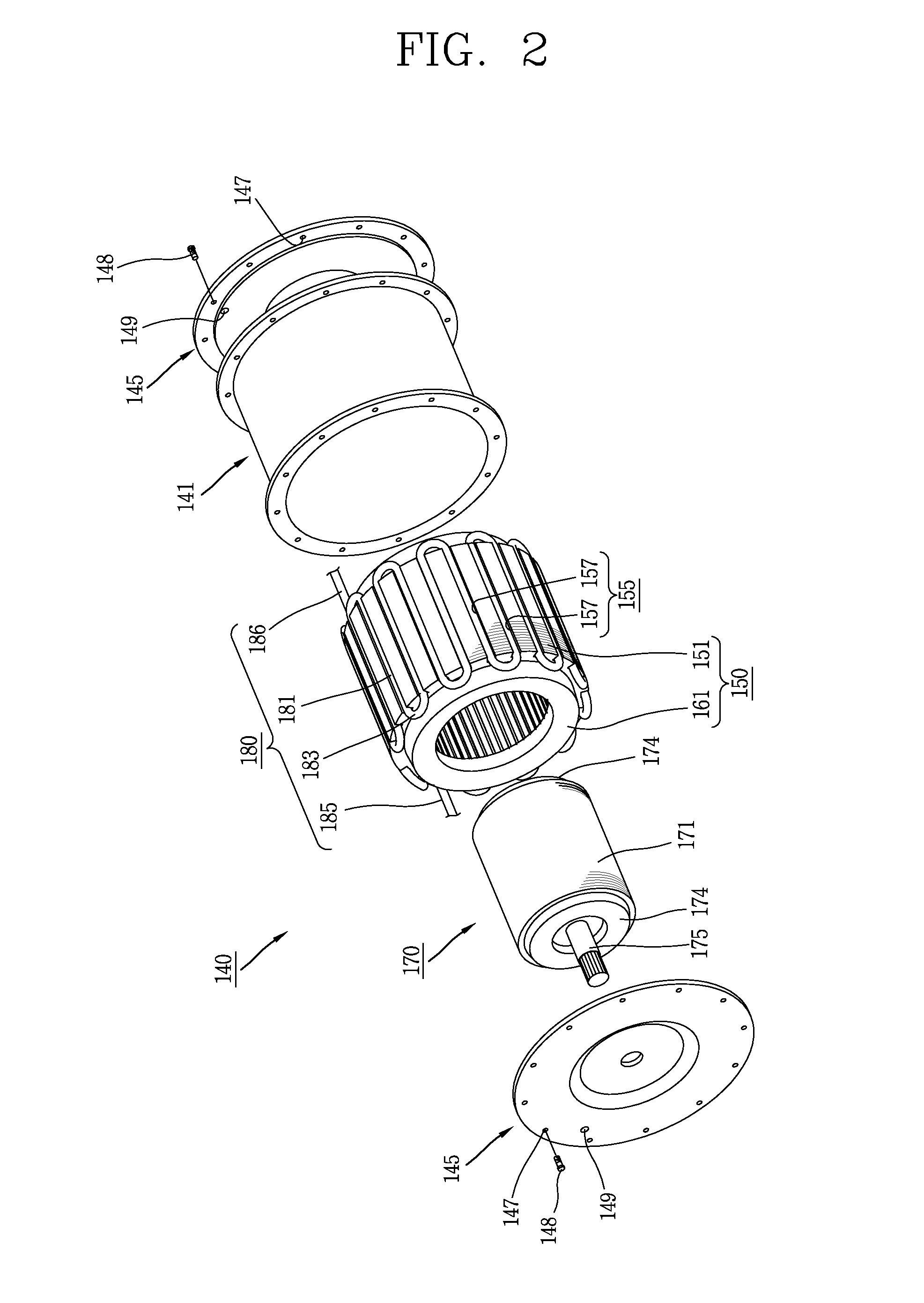 Electric motor and electric vehicle having the same