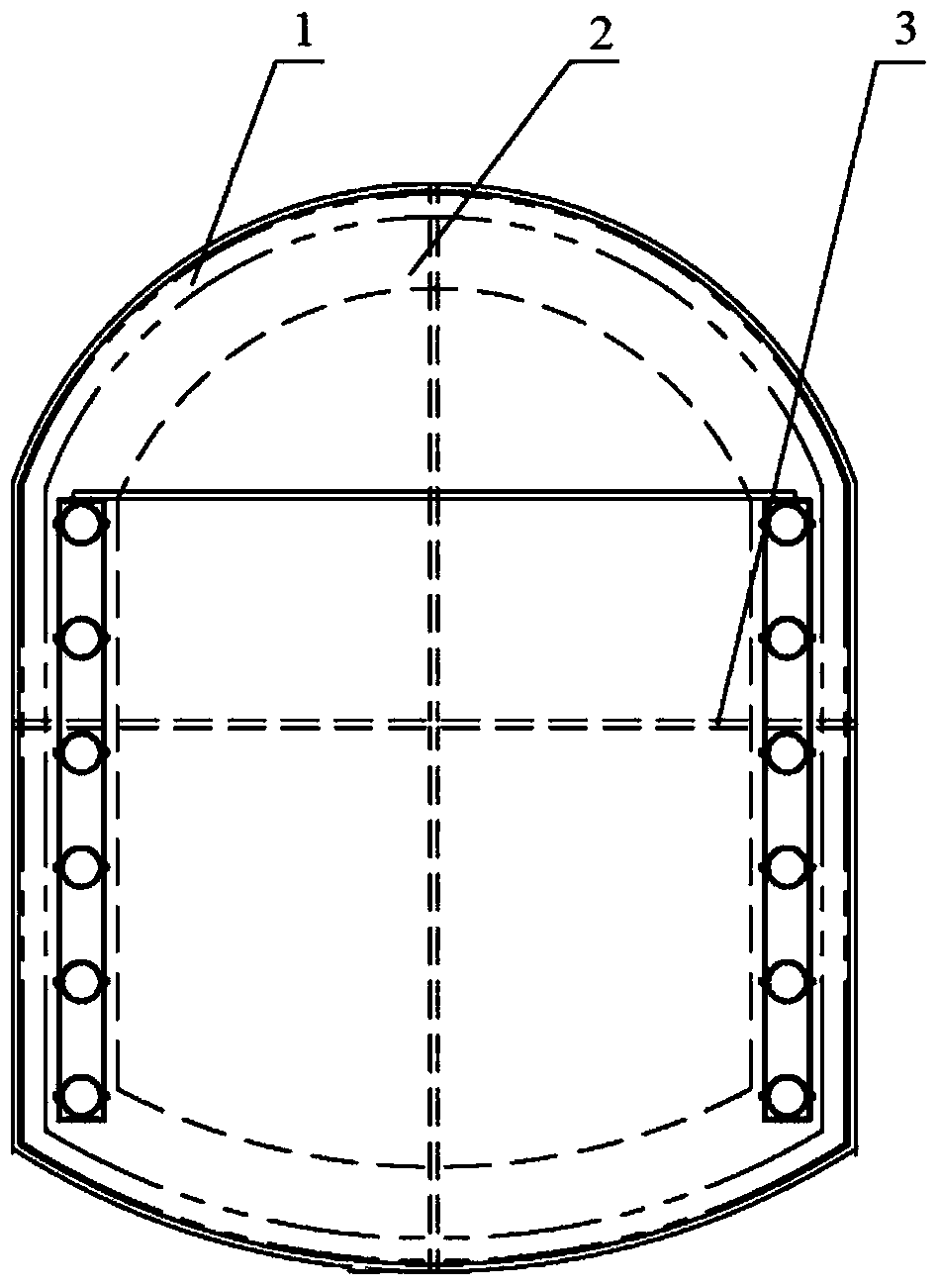 Horseshoe pen type shield body structure and shield body structure construction technology thereof