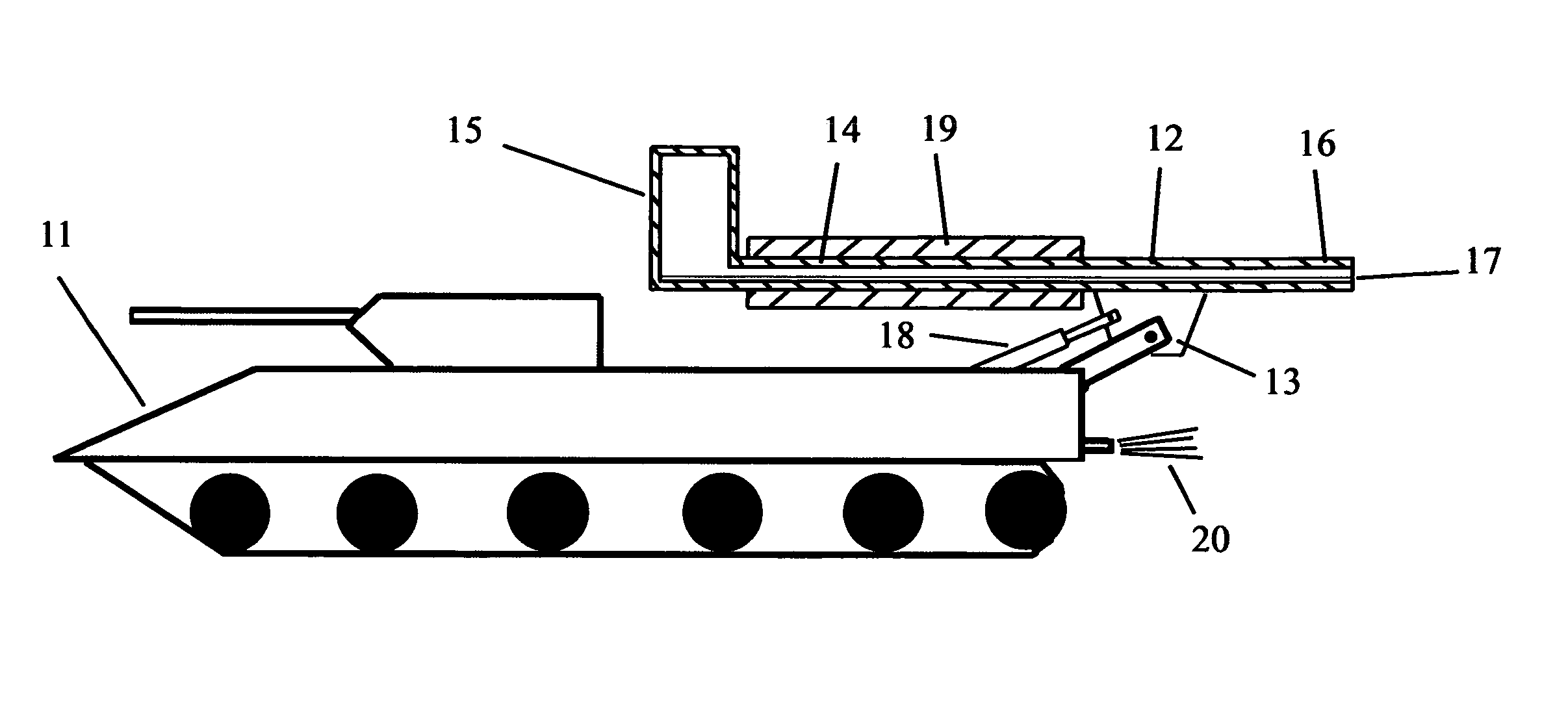 Device for protecting military vehicles from infrared guided munitions
