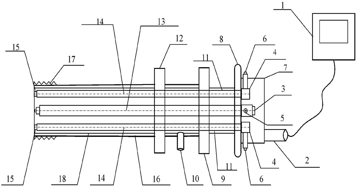 Visual measuring device and measuring method for curved plate-rotor gap of air pre-heater