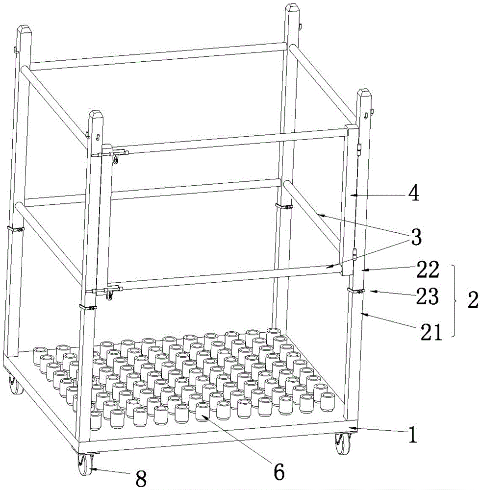 Frame for transferring and storing composite insulators