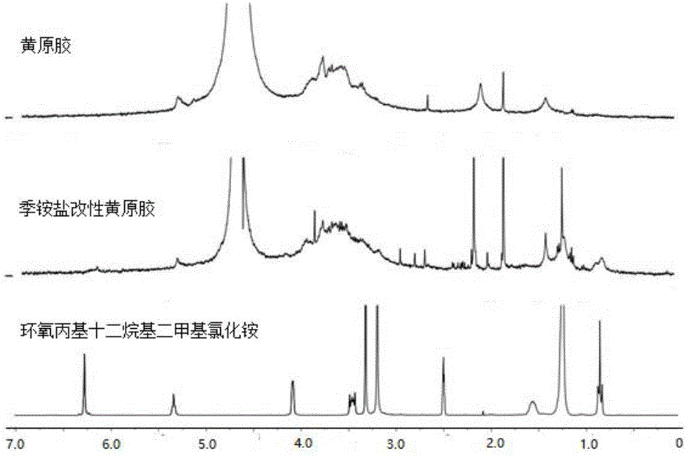 Hydrophobic associative cationic xanthan gum preparation method
