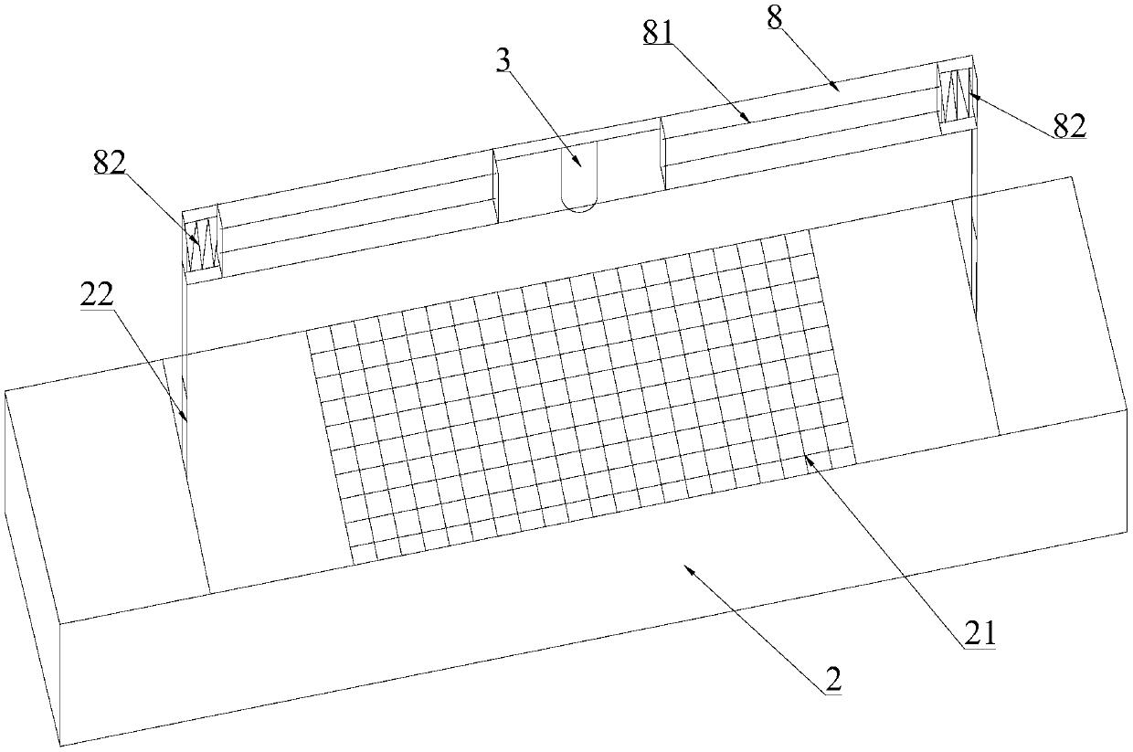 Grating protection slope surface stress and strain monitoring device and method