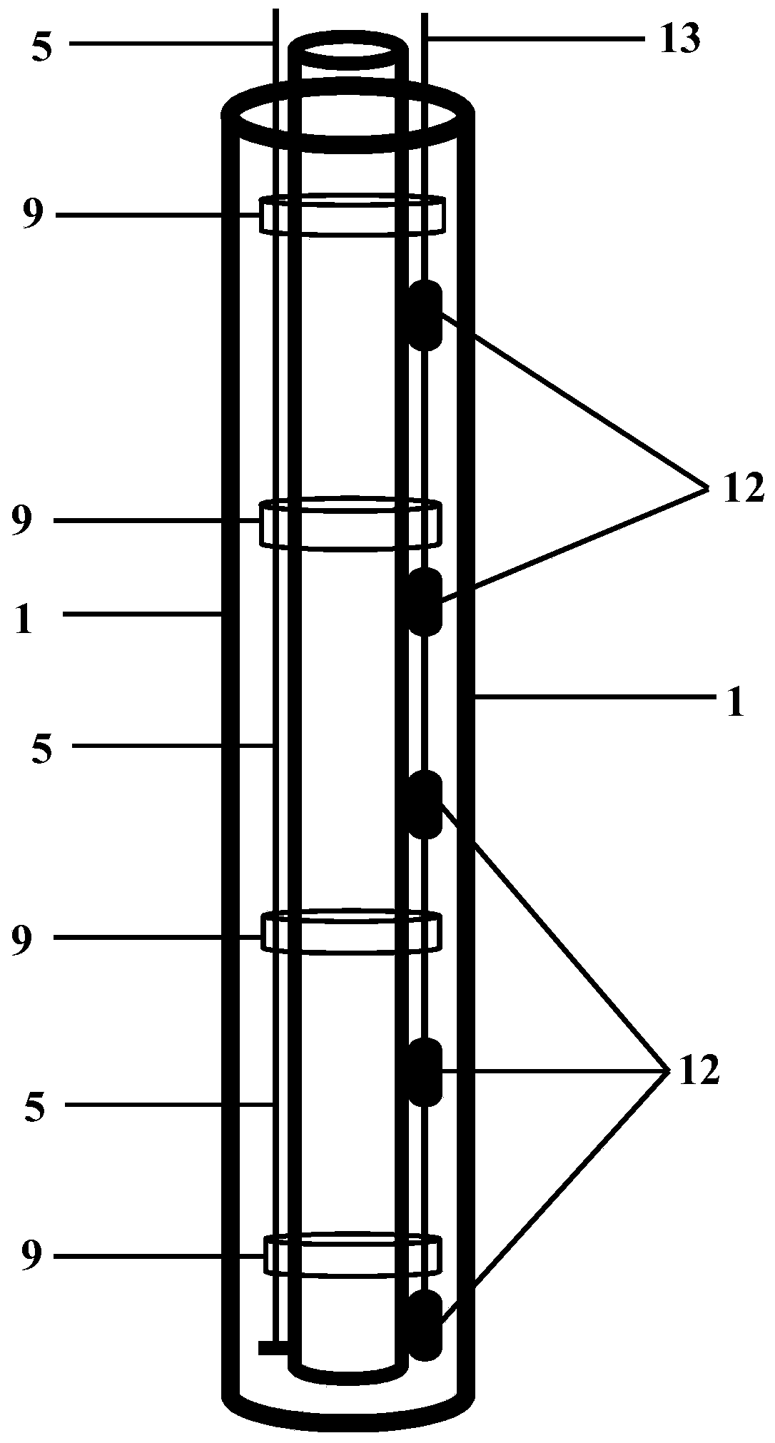 Downhole fluid distribution monitoring system based on distributed optic fiber sensing and monitoring method