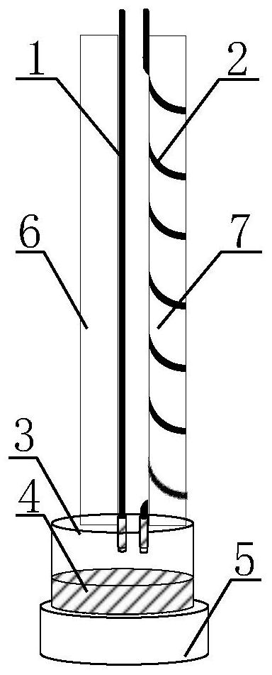 Reflection type spiral optical fiber liquid level sensor