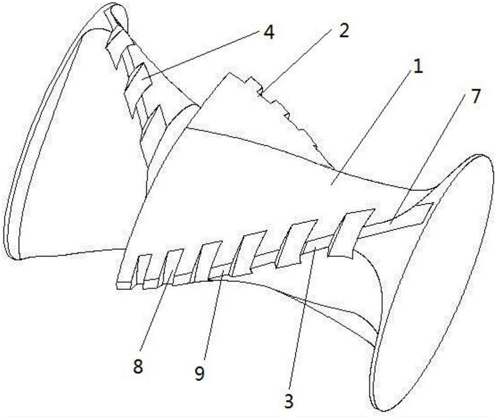 Four-ledge zigzag dynamic variable-gap internal mixer rotor