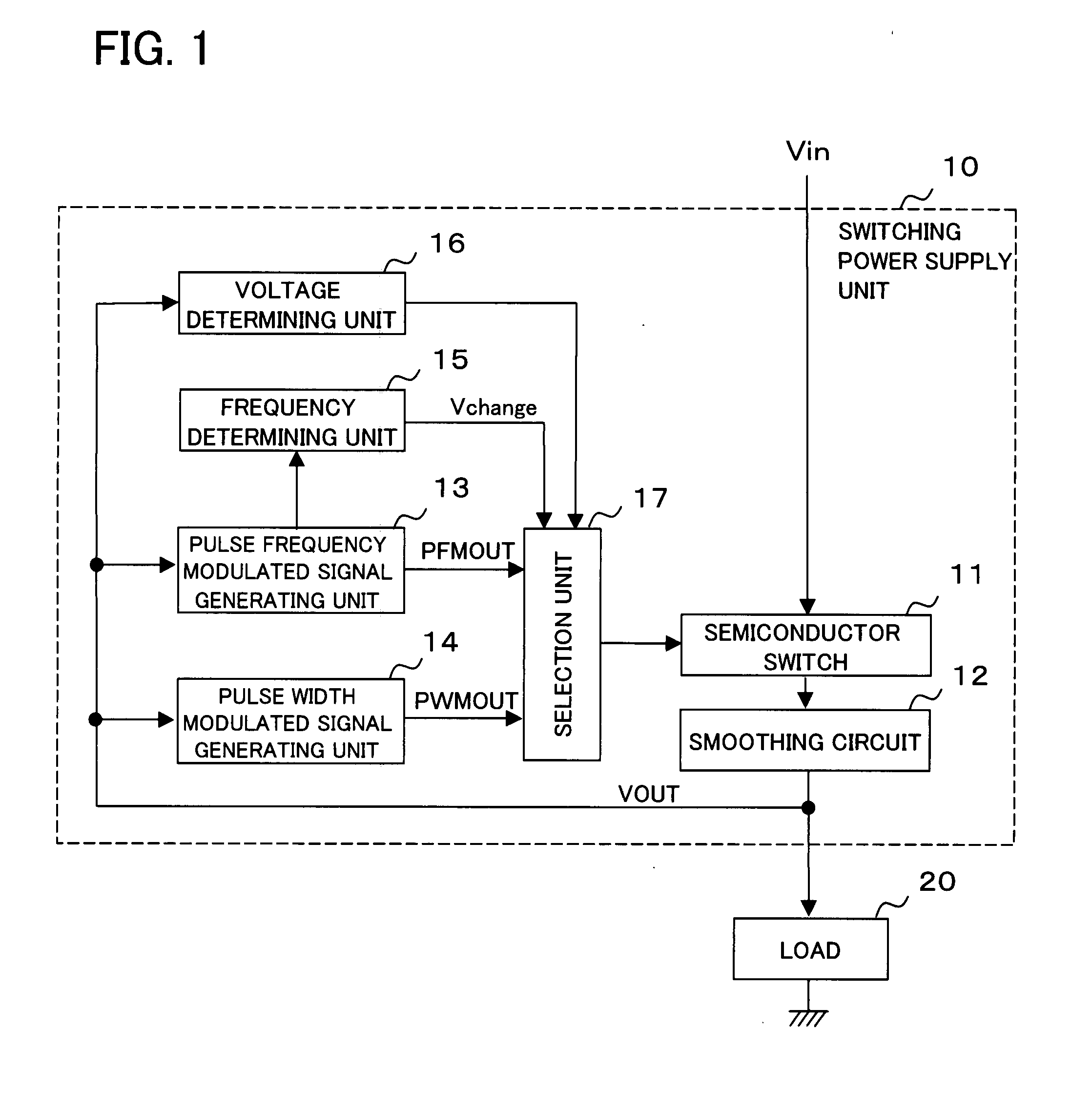 Switching power supply unit and control method of switching power supply unit