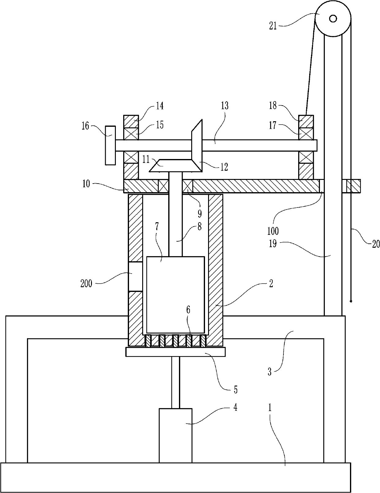 A pounding grinding device for printing ink pigments