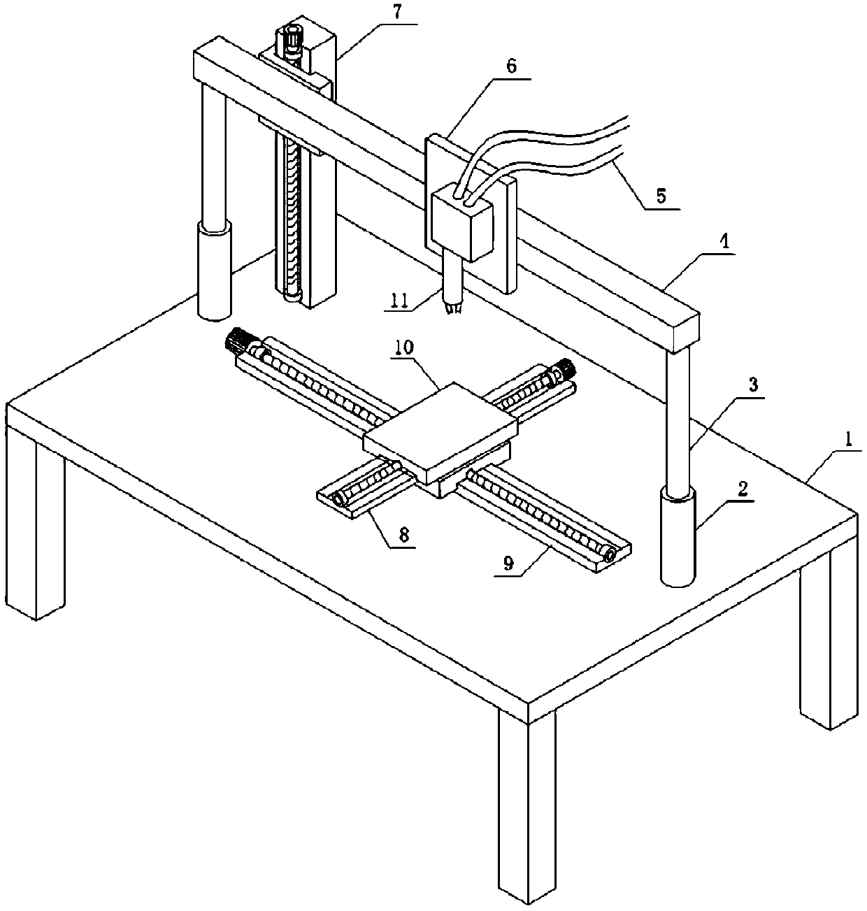 Efficient 3D printing device based on characteristics of 3D printing material