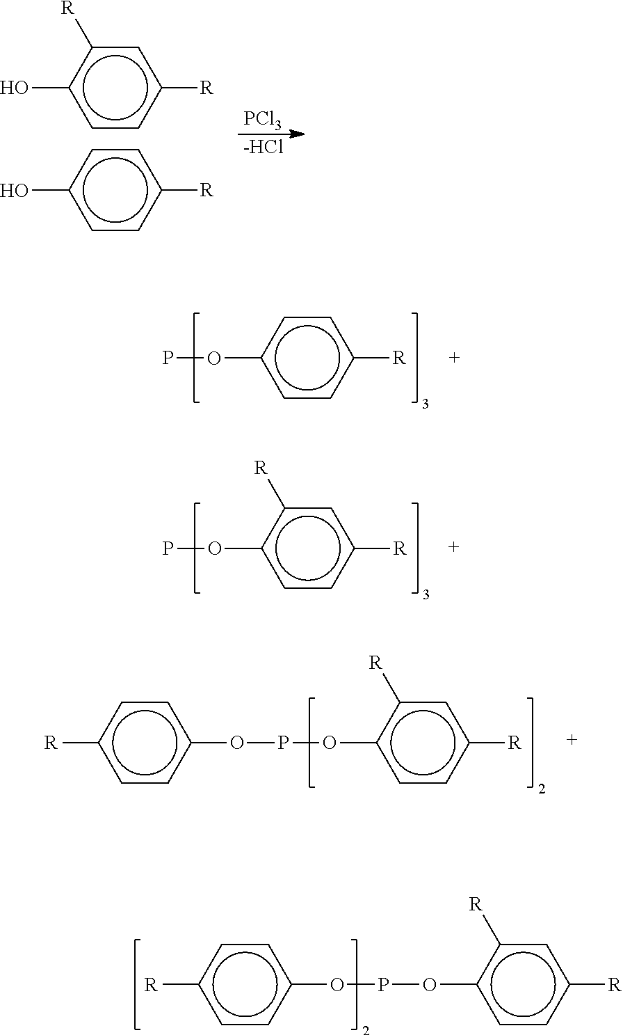 Processes for forming alkylated aryl phosphite compositions from complex hydrocarbon streams