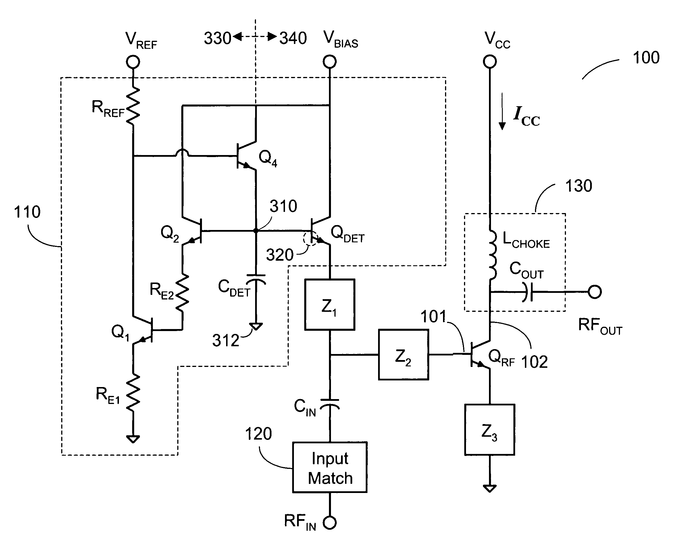 Bias circuit for BJT amplifier