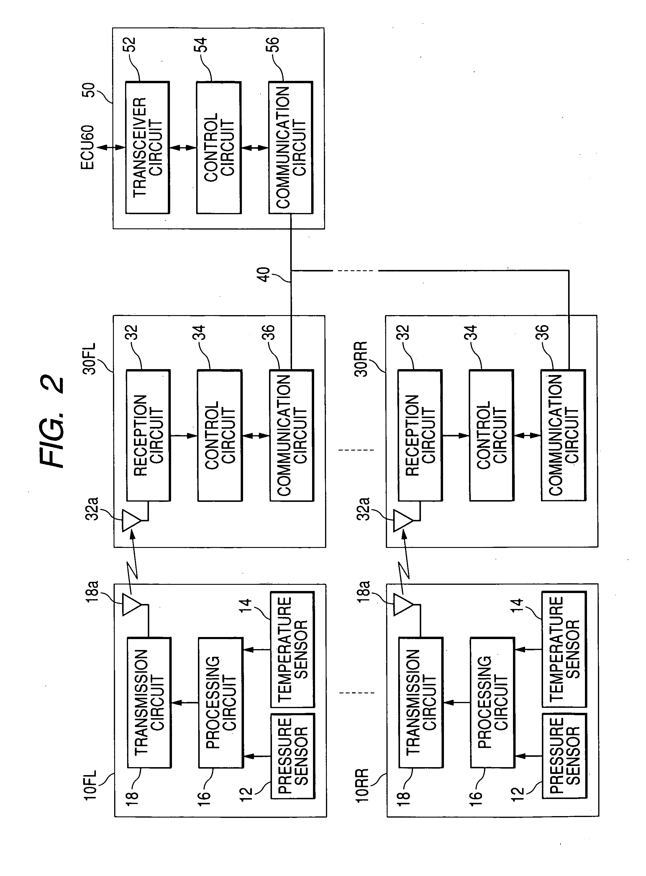 System for communicating between a master device and each of slave devices
