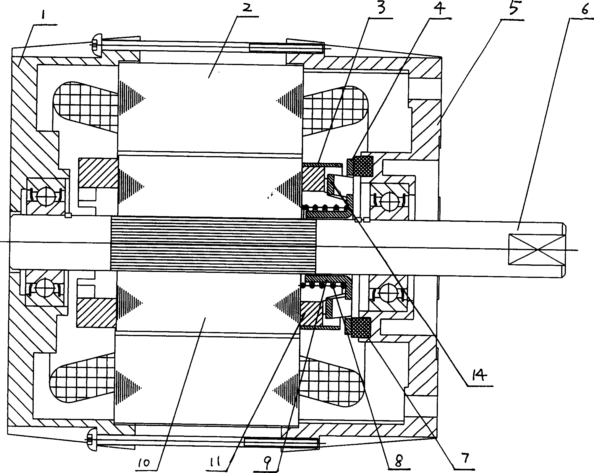 Motor with brake