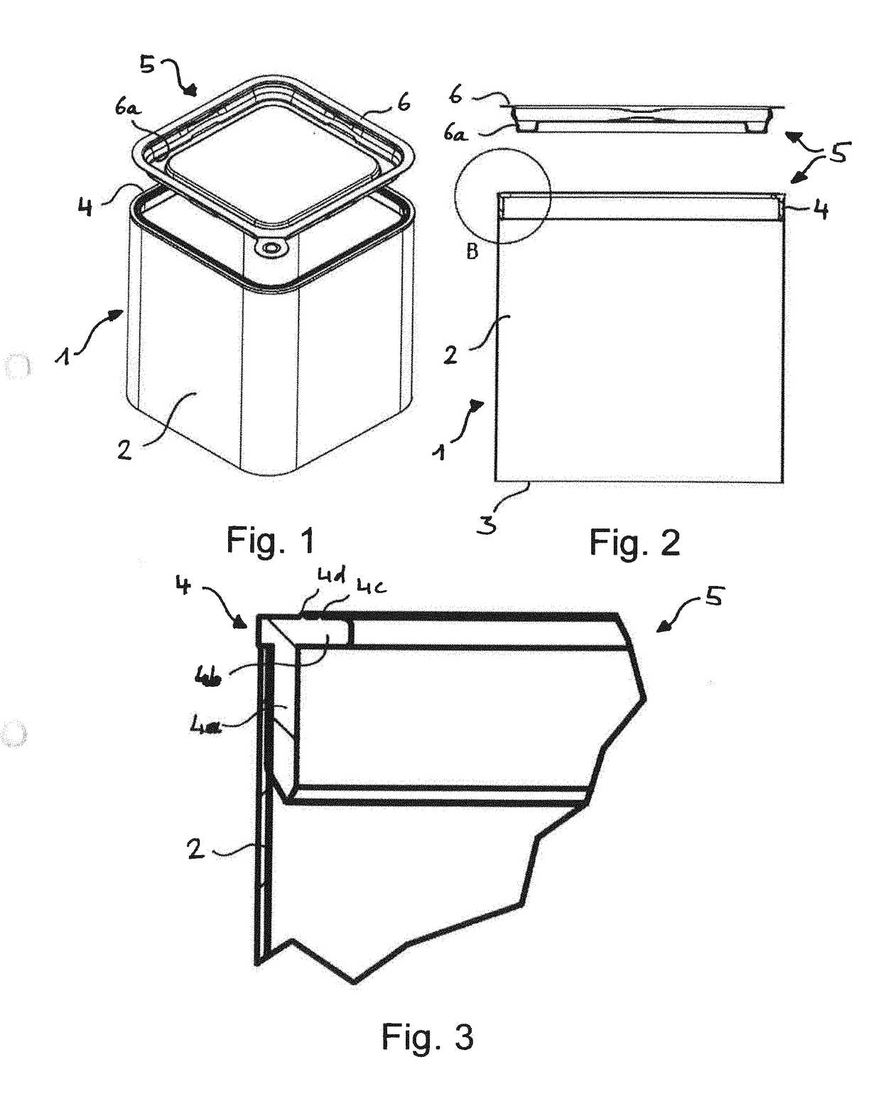 Lid assembly for a packing container, packing container with such a lid assembly, and method for manufacturing same
