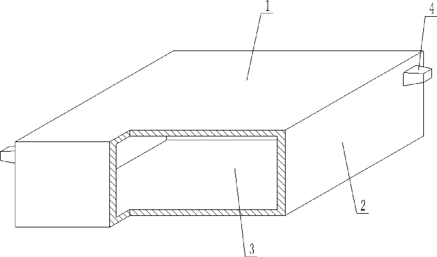 Hollow mold for filling cast-in-situ concrete