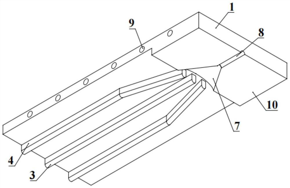 Device and method for preparing composite material rib by using thermoplastic fiber reinforced resin-based prepreg tape