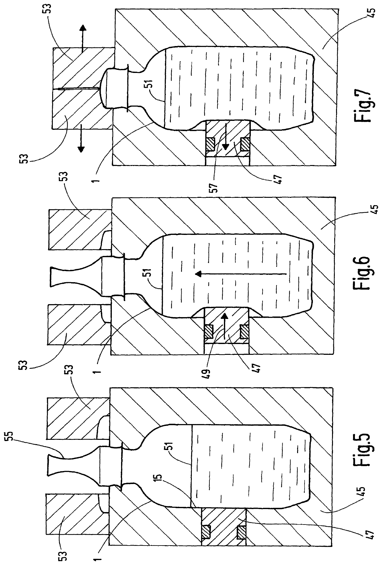 Container consisting of plastic material, and method for producing a container of this type