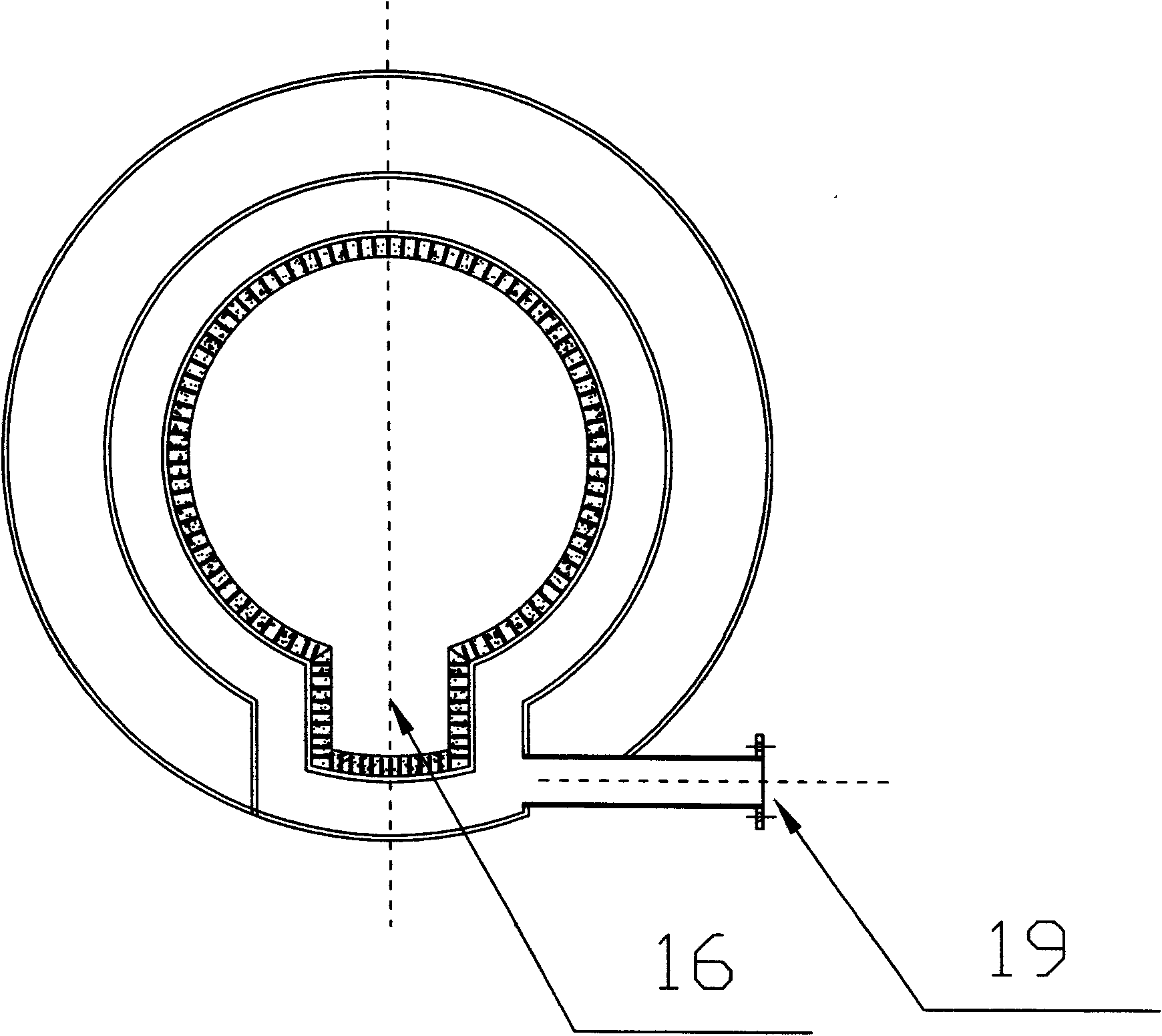 Low-NOx dry and wet deslagging dual-swirl coal-dust combustion device for