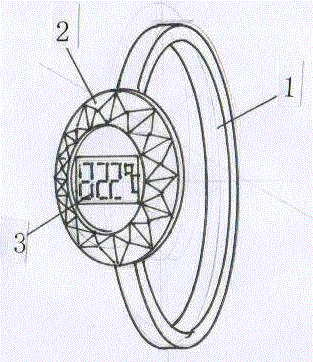 Ring provided with thermometer