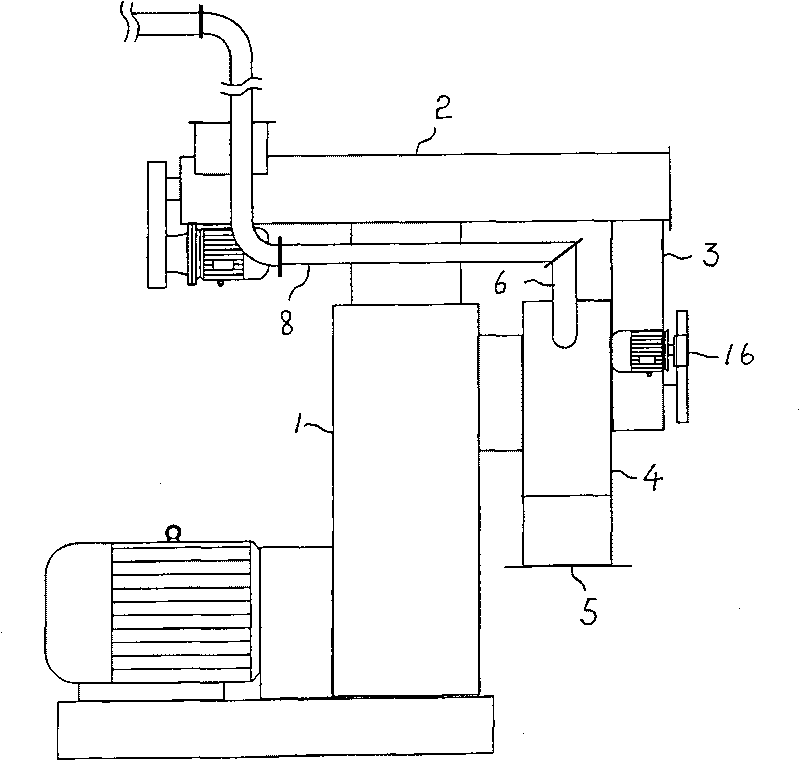 Air-cooled dedusting system of biomass granulator