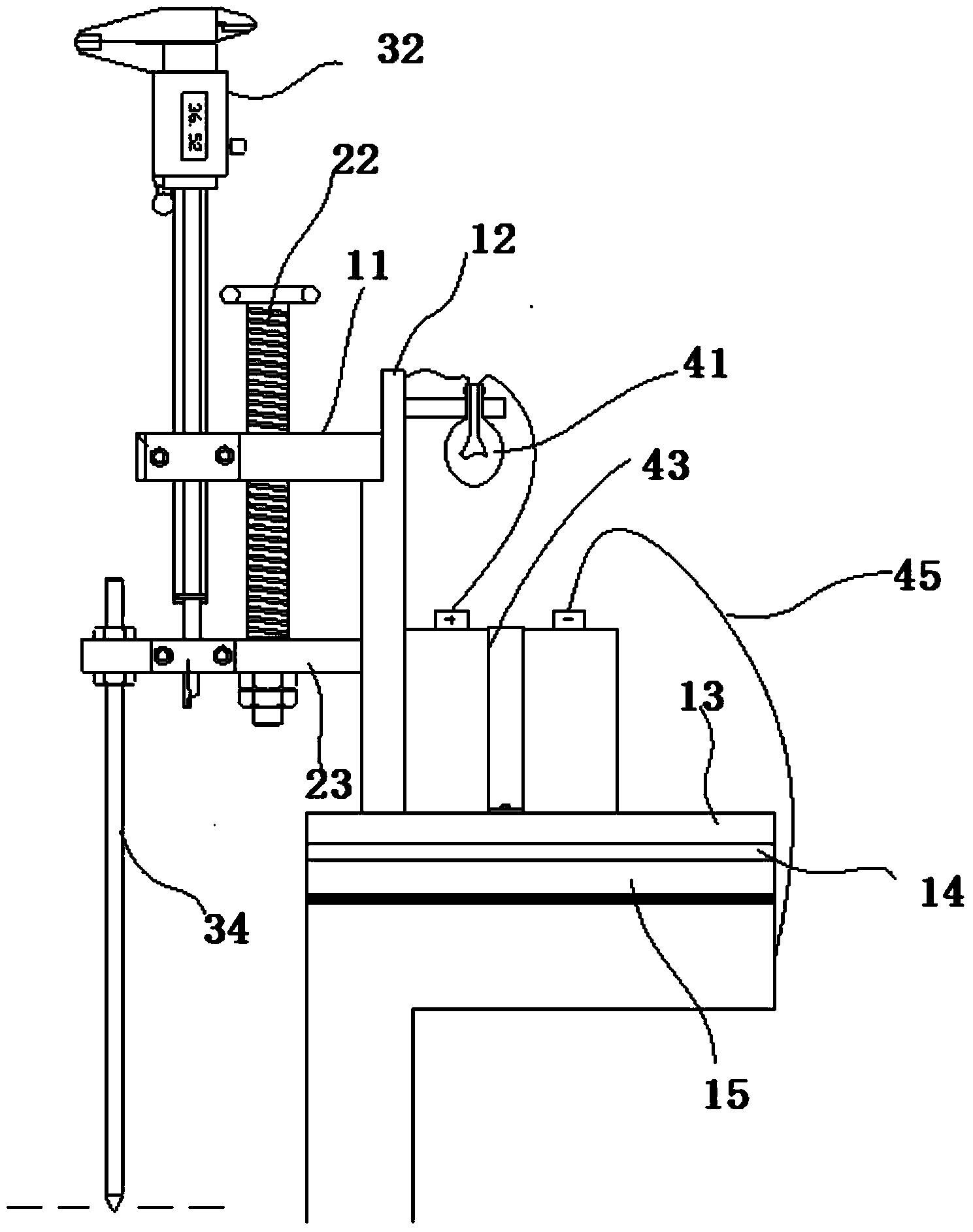 Device and method for accurately measuring liquid level difference of molten metal
