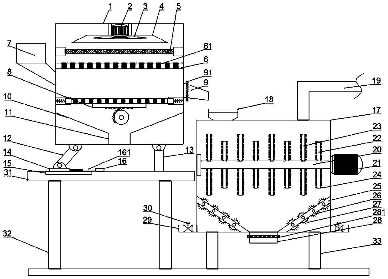 Unfreezing and rinsing integrated device for squid processing