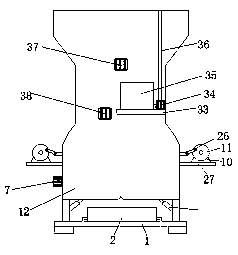 Alternanthera philoxeroides straw crushing device for river channel cleaning