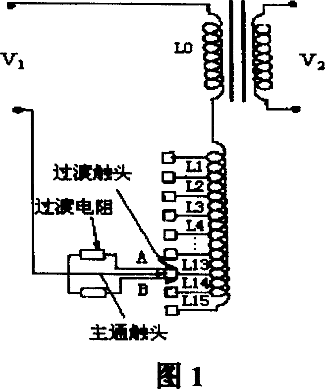Electric transformer dynamic combined voltage regulating on-load voltage regulating method and apparatus