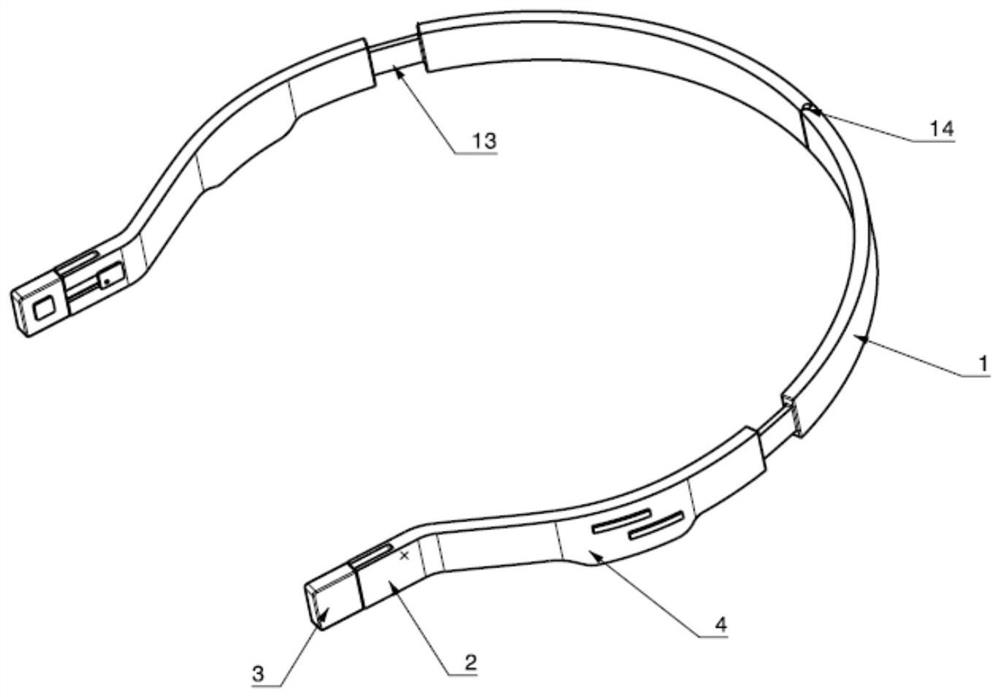 A flat-panel bone conduction earphone with adjustable receiving position