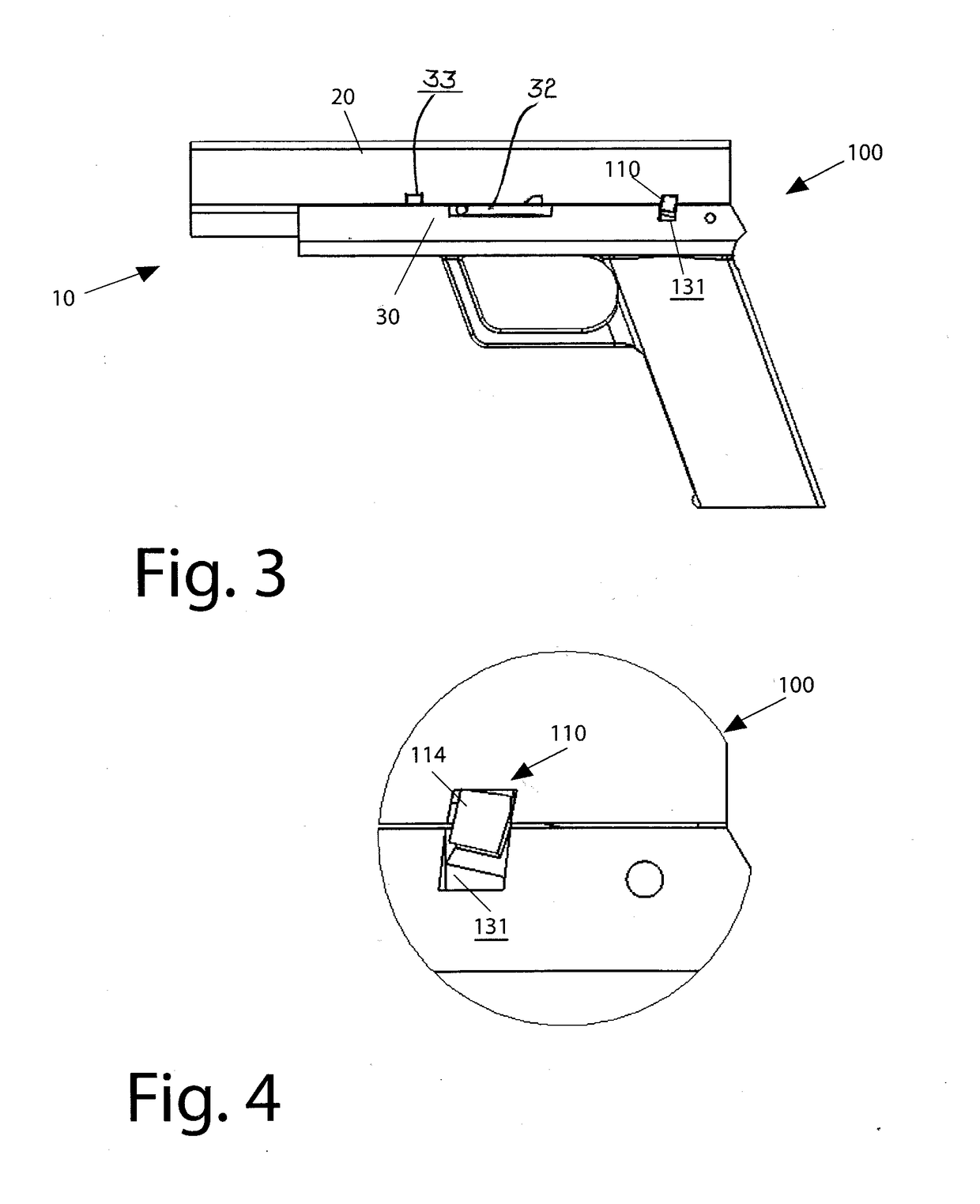 Slide block mechanism for semi-automatic pistols