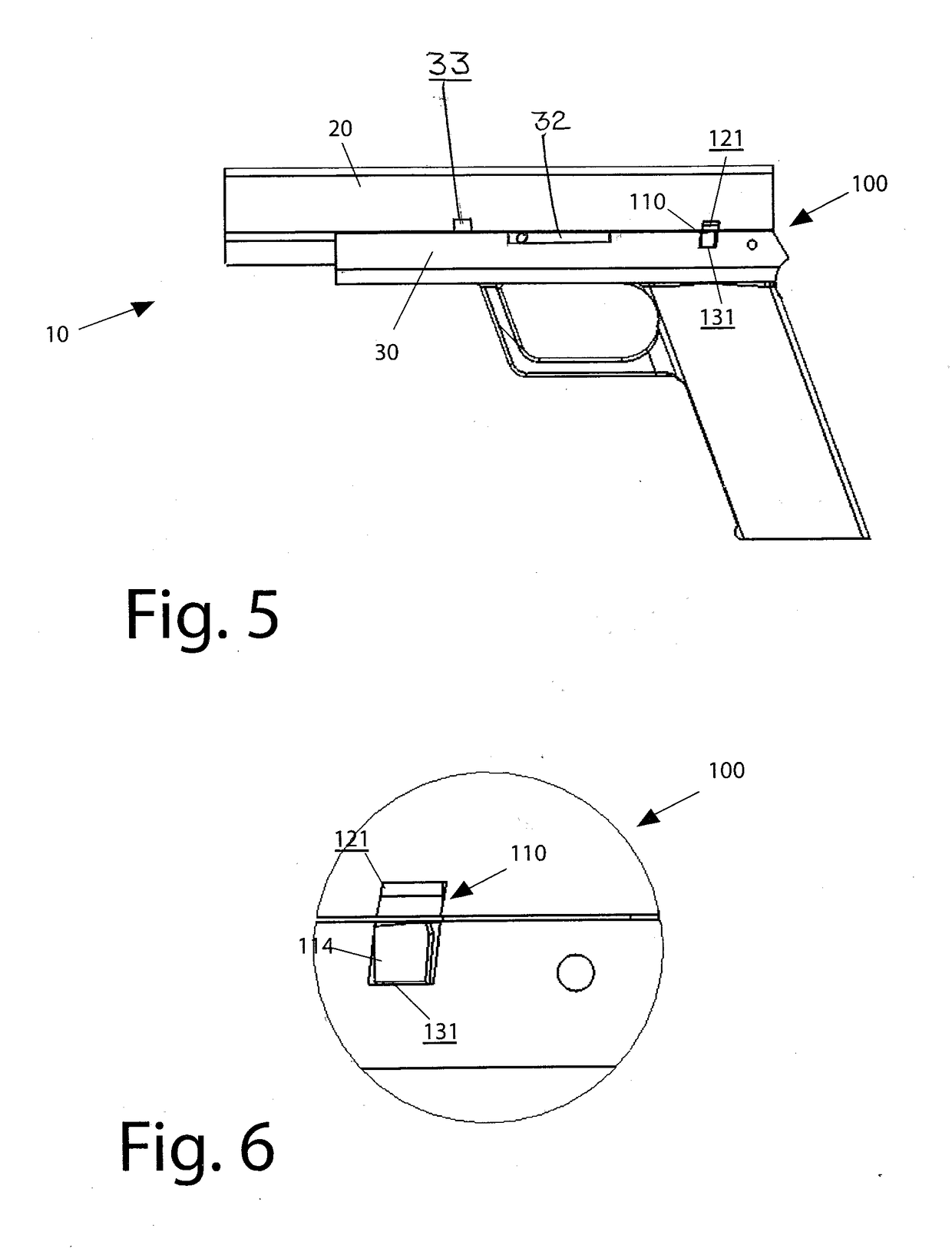 Slide block mechanism for semi-automatic pistols