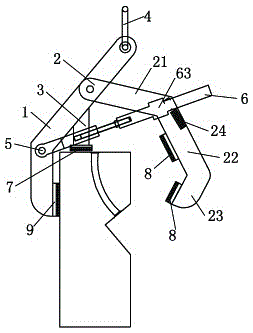 Locking mechanism of lifting appliance for metro segments