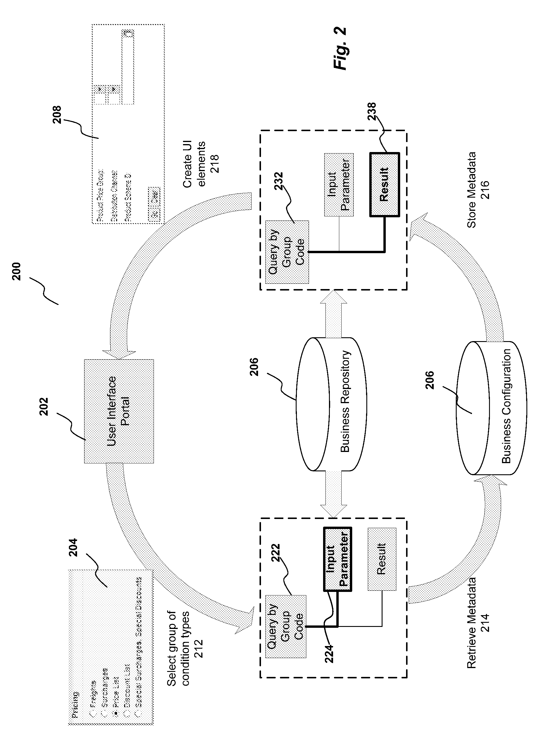 Method and system for displaying results of a dynamic search