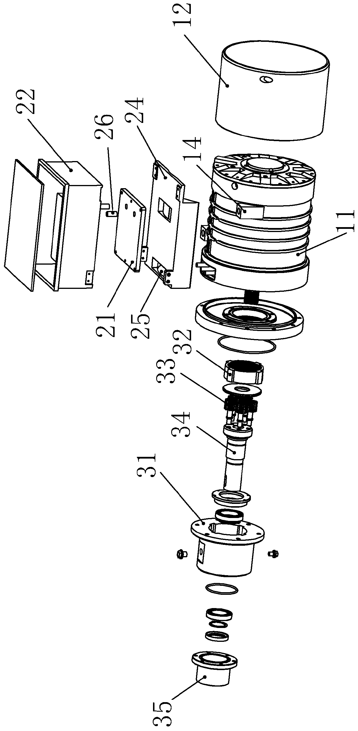 Motor and controller integrated structure water cooling system