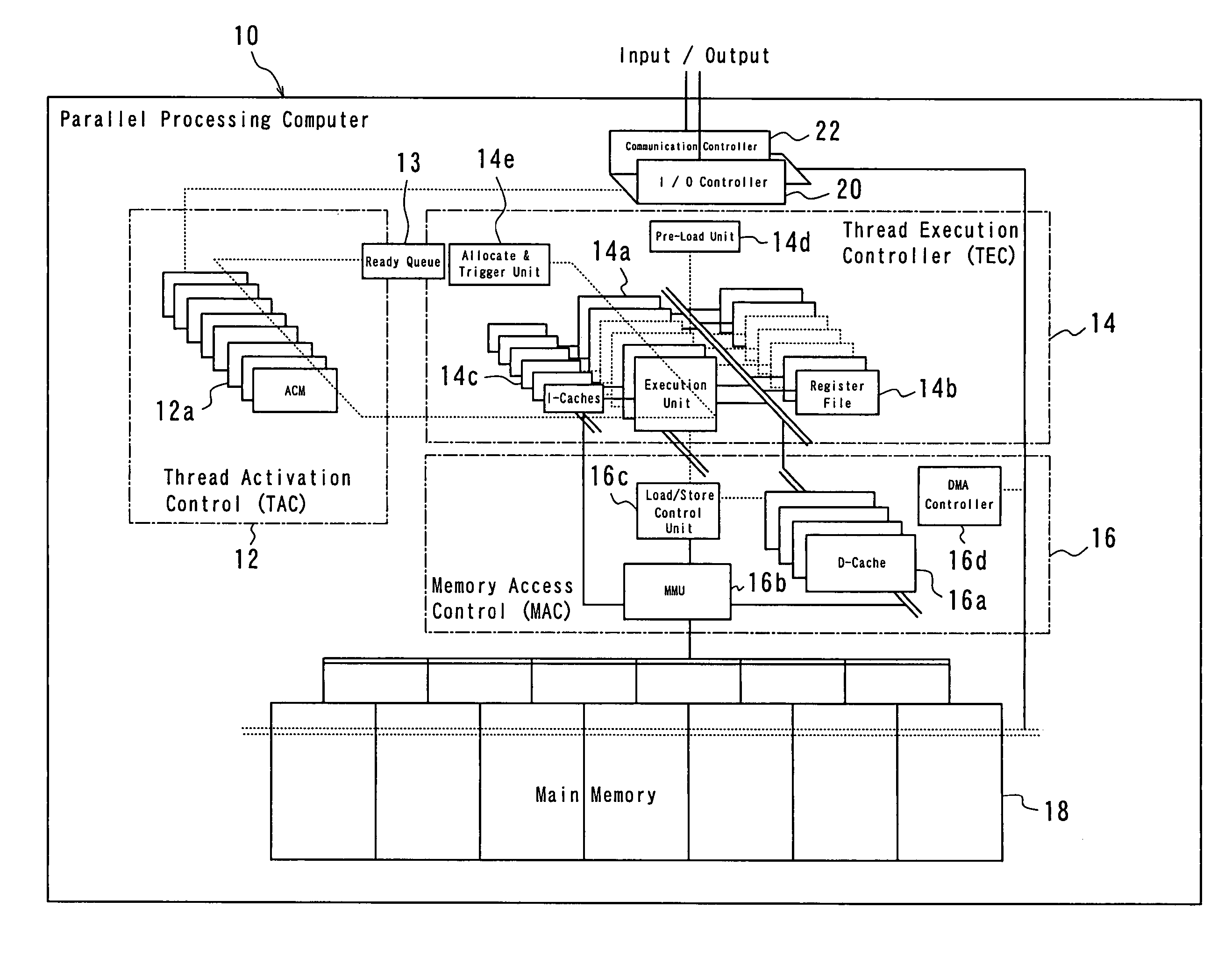 Parallel processing computer
