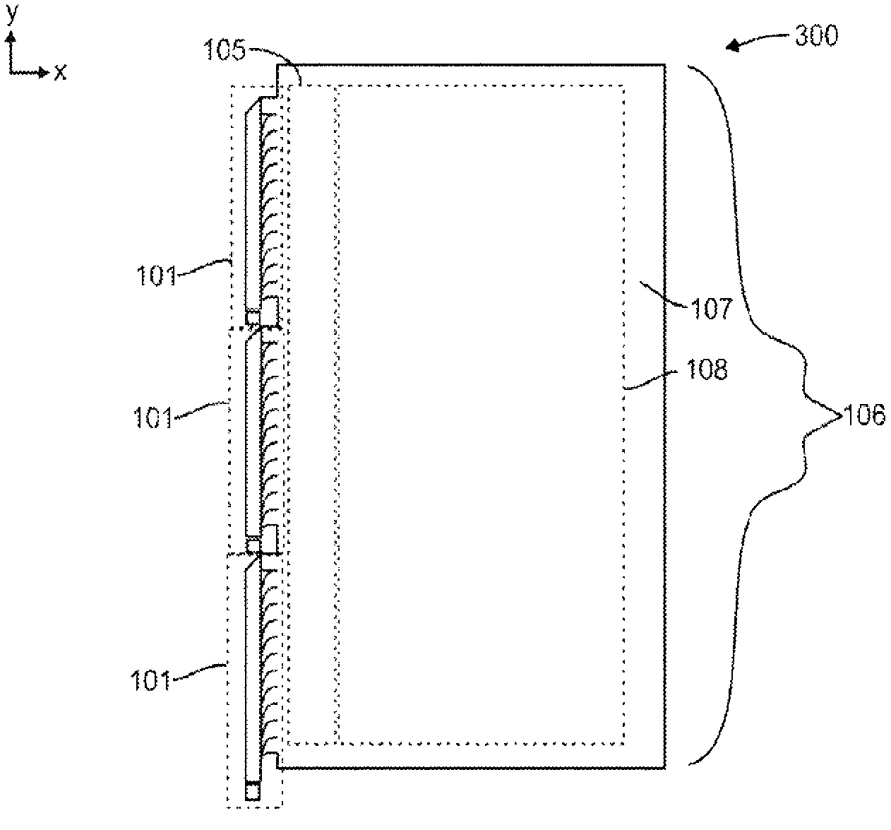 Front illumination device comprising a film-based lightguide