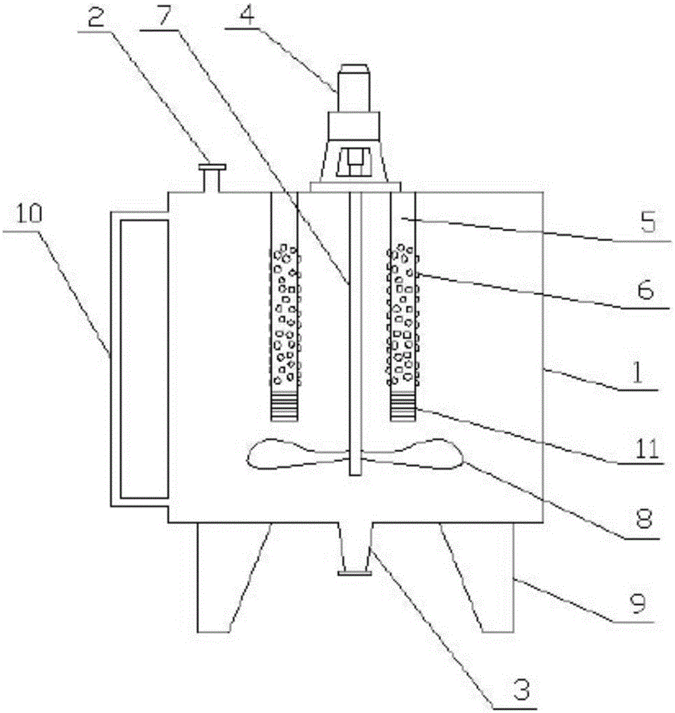 Chemical raw material mixing device