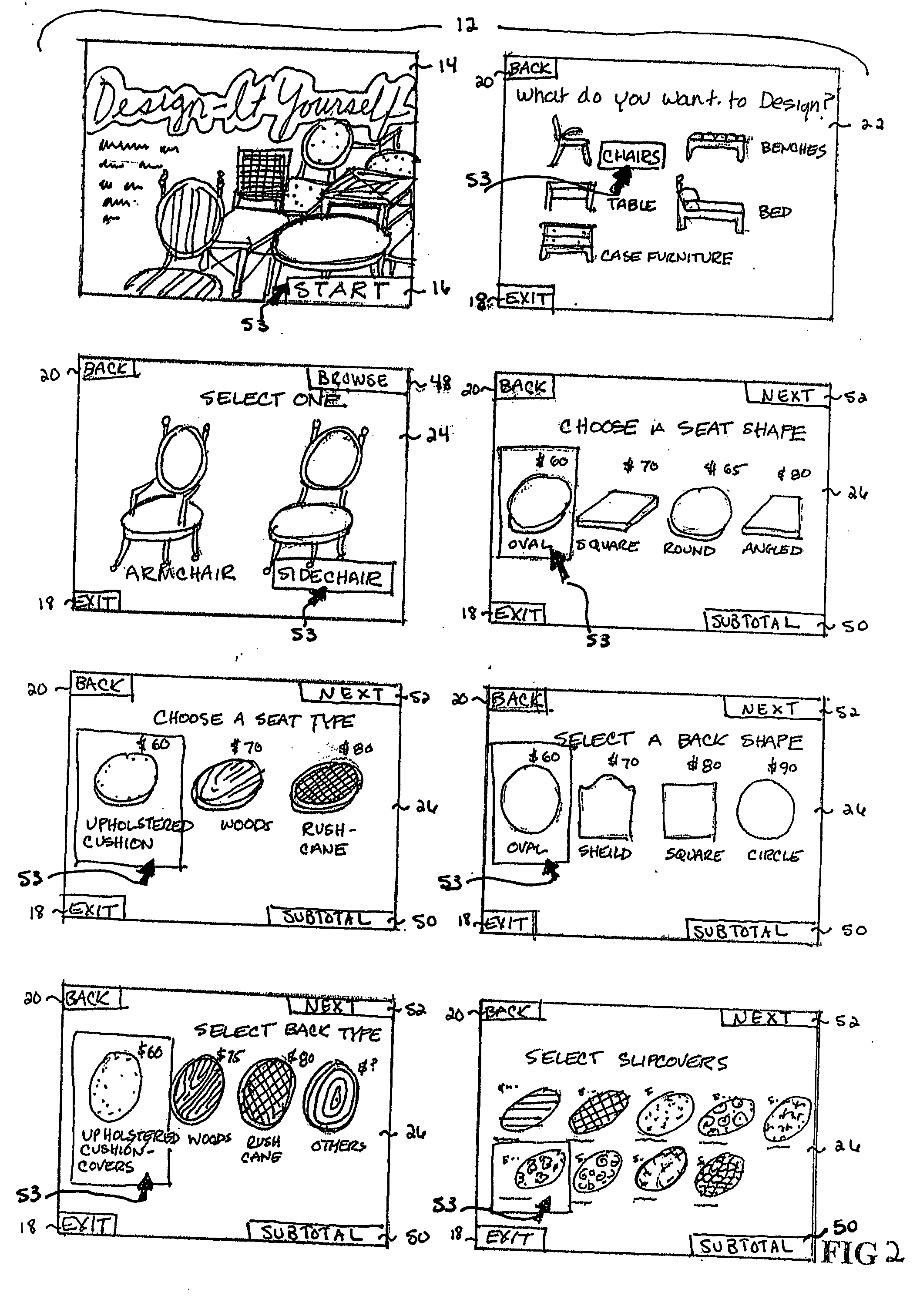 Semi-custom furniture design system and apparatus