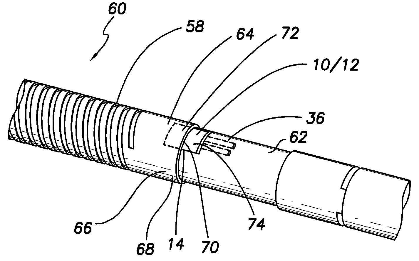 Crimp-through crimp connector for connecting a conductor cable and an electrode of an implantable cardiac electrotherapy lead