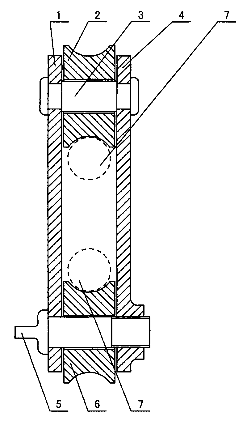 Pulley-type hoisting connecting piece
