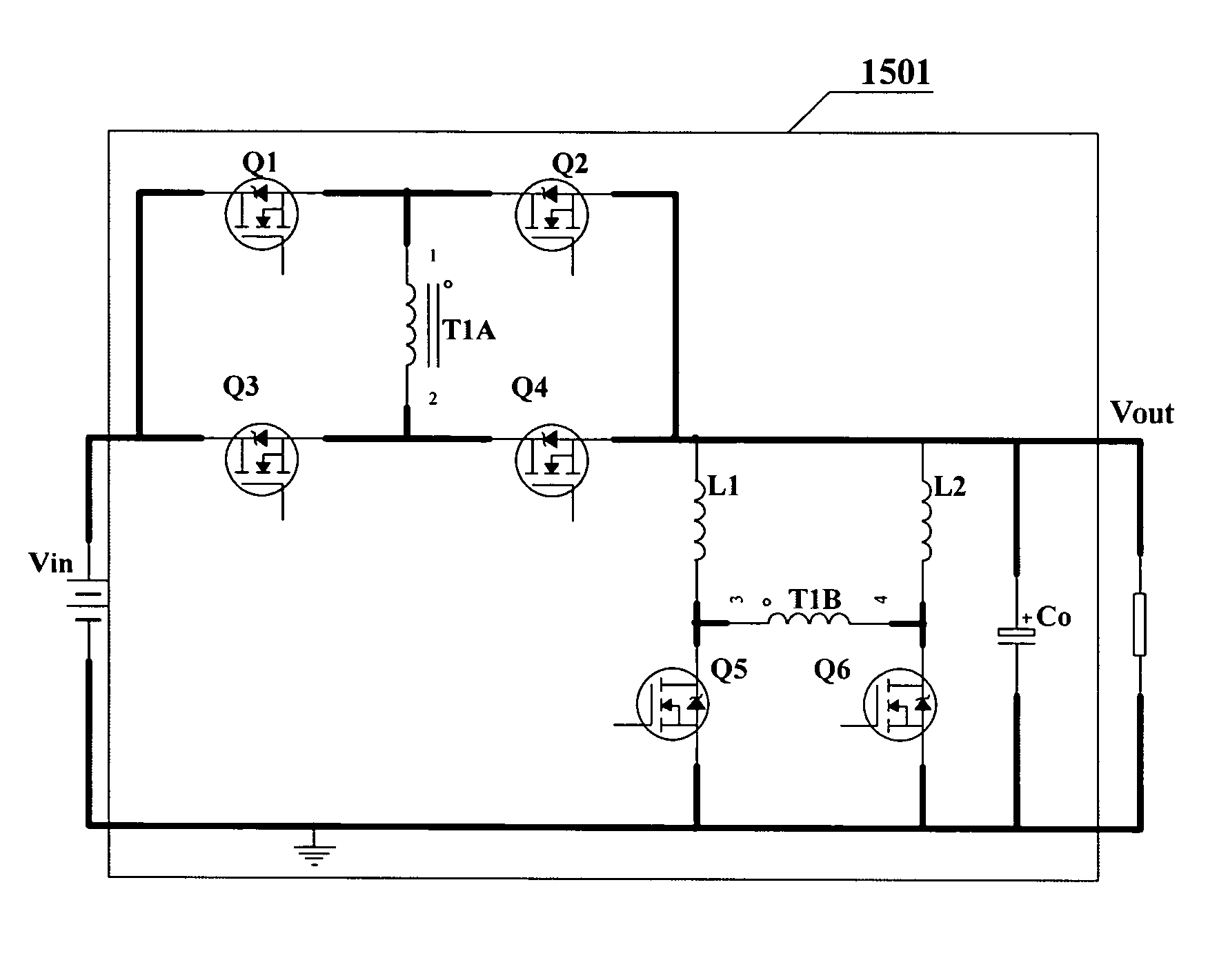 Non-isolated DC-DC converters with direct primary to load current