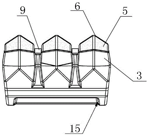 Tooth head structure of stone crusher